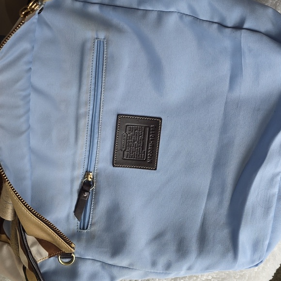 Coach Hamptons OP ART Scarf Print, Suede And Leather Tote C06M - 10116 Vintage - Picture 14 of 17